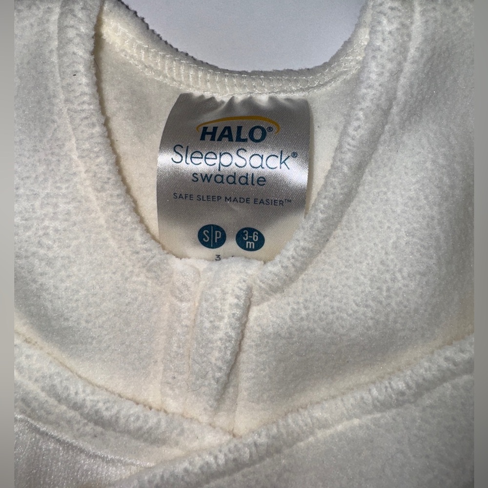 Halo Cream Fleece Swaddle SleepSack 3-6M EUC - Picture 6 of 6